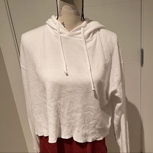 TNA hooded waffle shirt